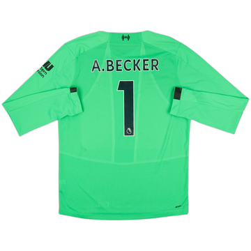 2019-20 Liverpool GK Shirt A.Becker #1 - 7/10 - (L)