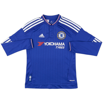 2015-16 Chelsea Home L/S Shirt - 7/10 - (M.Boys)