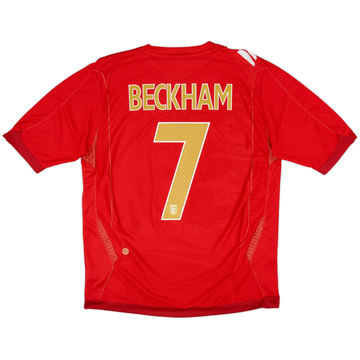 2006-08 England Away Shirt Beckham #7 - 7/10 - (L)