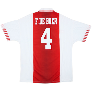 1997-98 Ajax Home Shirt F.De Boer #4 - 8/10 - (L)