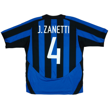 2003-04 Inter Milan Home Shirt J.Zanetti #4 - 7/10 - (L)