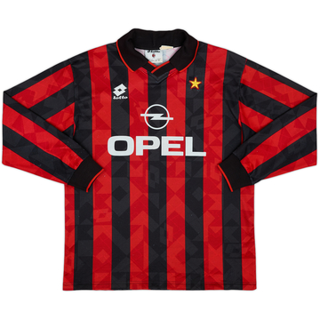 1994-95 AC Milan Home L/S Shirt - 8/10 - (L)