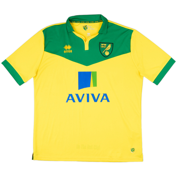2014-15 Norwich Home Shirt - 8/10 - (XXL)