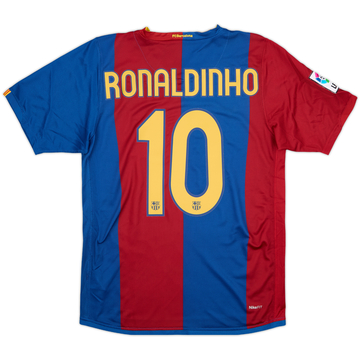 2006-07 Barcelona Home Shirt Ronaldinho #10 - 10/10 - (S)