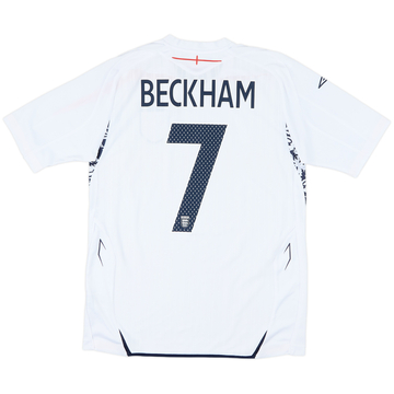 2007-09 England Home Shirt Beckham #7 - 7/10 - (M)