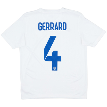 2014-15 England Home Shirt Gerrard #4 - 8/10 - (XL.Boys)