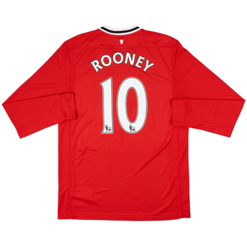 2011-12 Manchester United Home L/S Shirt Rooney #10 - 8/10 - (L)