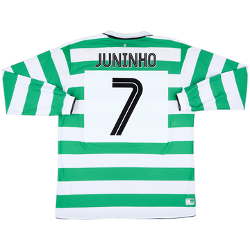 2004-05 Celtic Home L/S Shirt Juninho #7 - 6/10 - (XL)