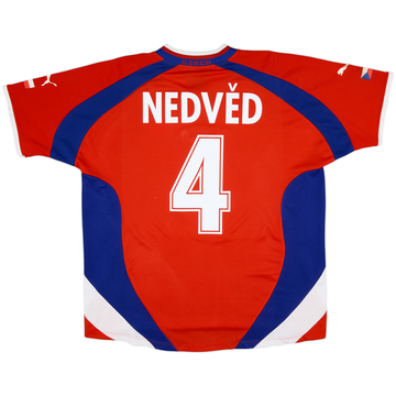 2000-02 Czech Republic Basic Home Shirt Nedved #4 - 6/10 - (XL)