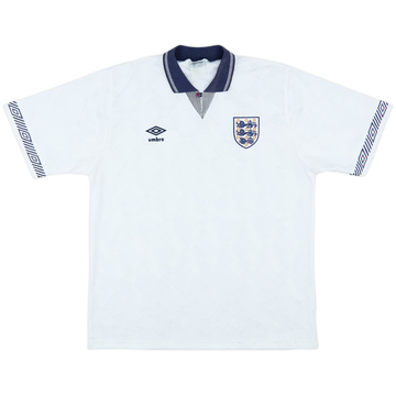 1990-92 England Home Shirt - 8/10 - (L)