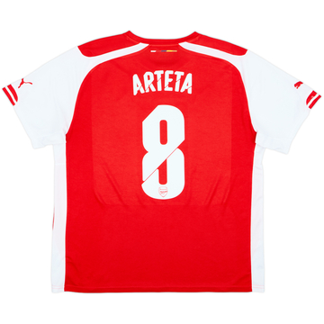 2014-15 Arsenal Home Shirt Arteta #8 - 8/10 - (XL)