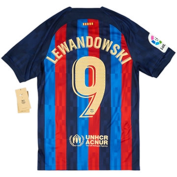 2022-23 Barcelona Home Shirt Lewandowski #9 (S)