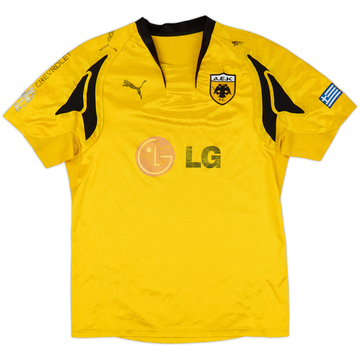 2007-08 AEK Athens Home Shirt - 4/10 - (M)