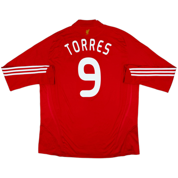 2008-10 Liverpool Home L/S Shirt Torres #9 - 8/10 - (XXL)