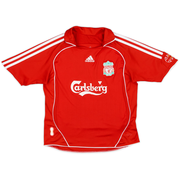 2006-08 Liverpool Home Shirt - 8/10 - (S.Boys)