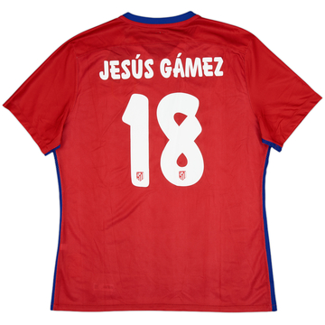 2015-16 Atletico Madrid Player Issue Home Shirt Jesus Gamez #18 (XL)