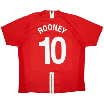 2007-09 Manchester United Home Shirt Rooney #10 - 5/10 - (XXL)