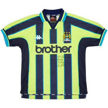 1998-99 Manchester City Signed Away Shirt - 7/10 - (S)