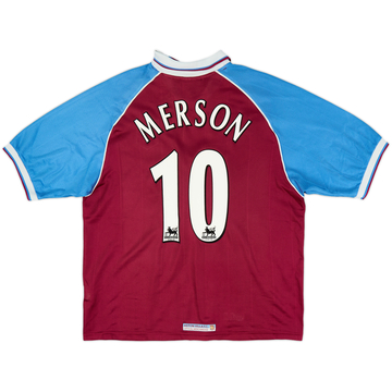 1998-99 Aston Villa Home Shirt Merson #10 - 8/10 - (L)