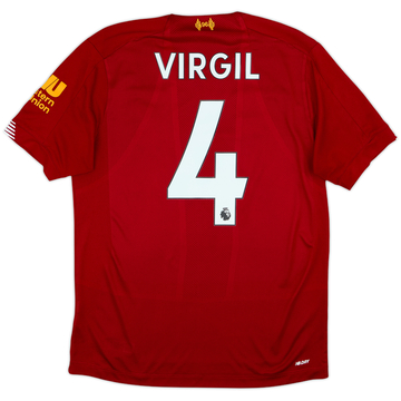 2019-20 Liverpool Home Shirt Virgil #4 - 9/10 - (S)