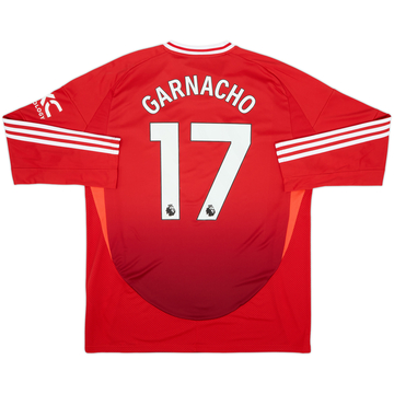 2024-25 Manchester United Home L/S Shirt Garnacho #17 (XL)