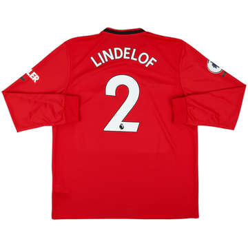 2019-20 Manchester United Home L/S Shirt Lindelof #2 - 10/10 - (XL)
