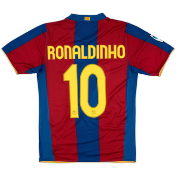 2007-08 Barcelona Home Shirt Ronaldinho #10 - 6/10 - (S)