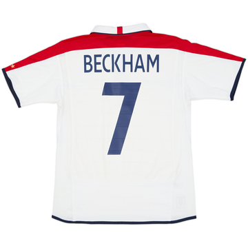 2003-05 England Home Shirt Beckham #7 - 6/10 - (XL.Boys)