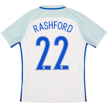 2016-17 England Authentic Home Shirt Rashford #22 - 5/10 - (M)