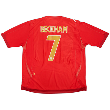 2006-08 England Away Shirt Beckham #7 - 7/10 - (XXL)