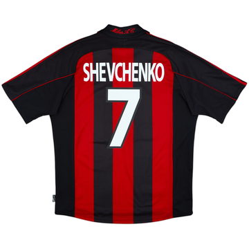 2000-02 AC Milan Home Shirt Shevchenko #7 - 9/10 - (L)