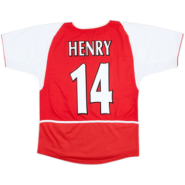 2002-04 Arsenal Home Shirt Henry #14 - 8/10 - (XL.Boys)