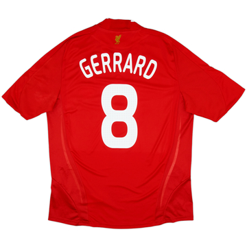 2008-10 Liverpool Home Shirt Gerrard #8 - 6/10 - (L)
