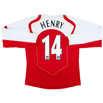 2004-05 Arsenal Home L/S Shirt Henry #14 - 9/10 - (L)