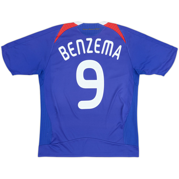 2007-08 France Home Shirt Benzema #9 - 7/10 - (XL.Boys)