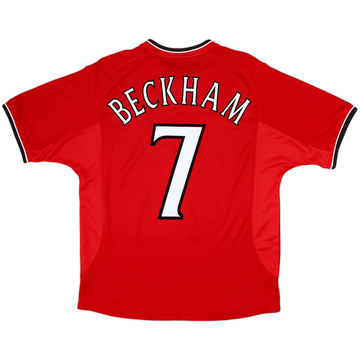 2000-02 Manchester United Home Shirt Beckham #7 - 7/10 - (M)