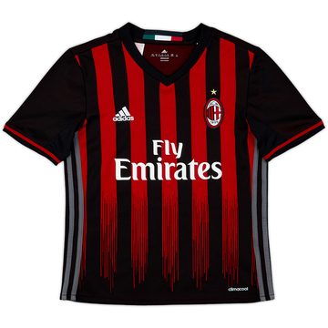 2016-17 AC Milan Home Shirt - 8/10 - (M.Boys)