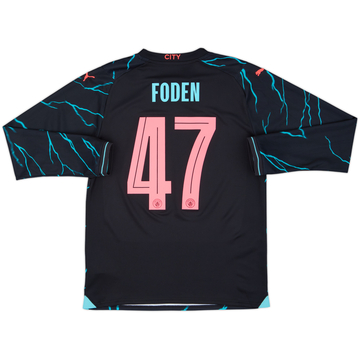 2023-24 Manchester City Third L/S Shirt Foden #47 - 8/10 - (M)