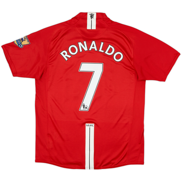 2007-09 Manchester United Home Shirt Ronaldo #7 - 9/10 - (M)