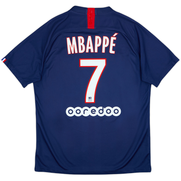 2019-20 Paris Saint-Germain Home Shirt Mbappe #7 - 8/10 - (L)