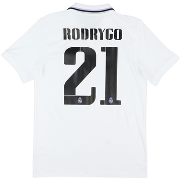 2022-23 Real Madrid Home Shirt Rodrygo #21 - 7/10 - (M)