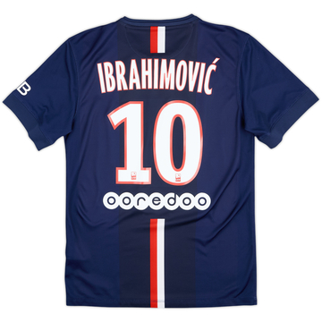 2014-15 Paris Saint-Germain Home Shirt Ibrahimovic #10 - 6/10 - (S)