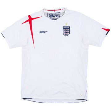 2005-07 England Home Shirt - 6/10 - (XL.Boys)