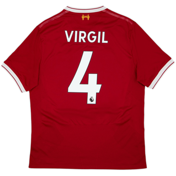 2017-18 Liverpool 125 Years Home Shirt Virgil #4 - 6/10 - (M)