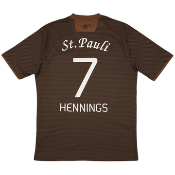 2008-09 St Pauli Signed Home Shirt Hennings #7 - 9/10 - (M)