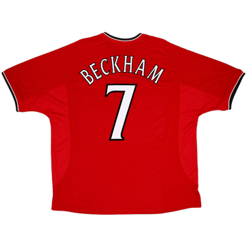 2000-02 Manchester United Home Shirt Beckham #7 - 4/10 - (XXL)
