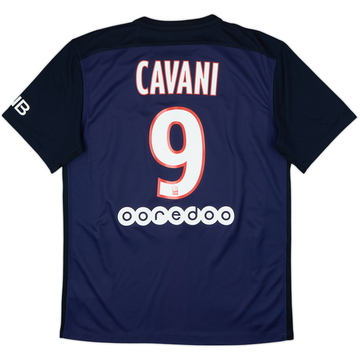 2015-16 Paris Saint-Germain Home Shirt Cavani #9 - 9/10 - (M)