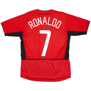 2002-04 Manchester United Home Shirt Ronaldo #7 - 8/10 - (XL.Boys)