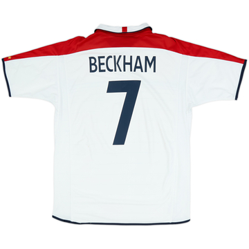 2003-05 England Home Shirt Beckham #7 - 5/10 - (L)