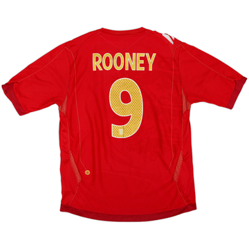 2006-08 England Away Shirt Rooney #9 - 6/10 - (L)